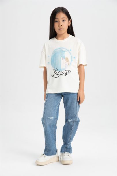 Girl Frozen Relax Fit Short Sleeve T-Shirt