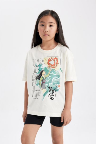 Girl Disney Mulan Oversize Fit Short Sleeve T-Shirt