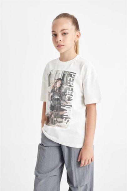 تيشيرت بناتي اوفر سايز نص كم من هاري بوتر