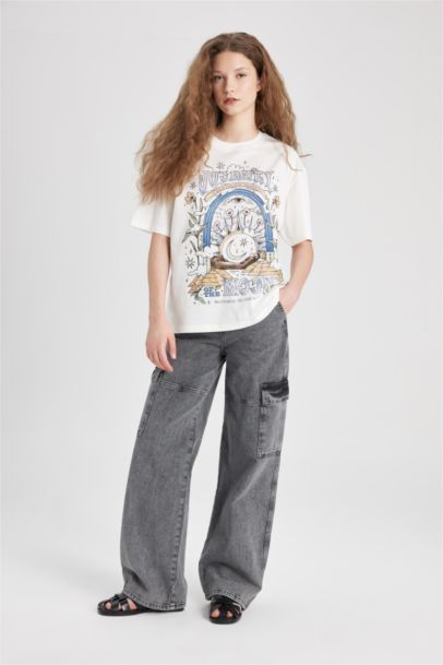 Loose Fit Crew Neck Short Sleeve T-Shirt