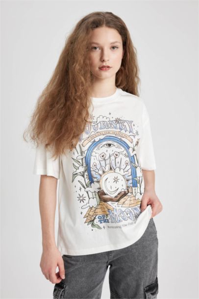 Loose Fit Crew Neck Short Sleeve T-Shirt