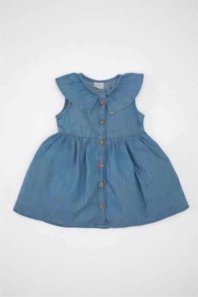 Baby Girl Sleeveless Denim Dress