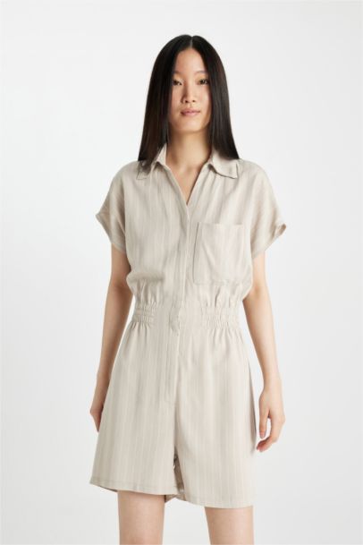 جمبسوت كتان بياخة قميص نص ردن