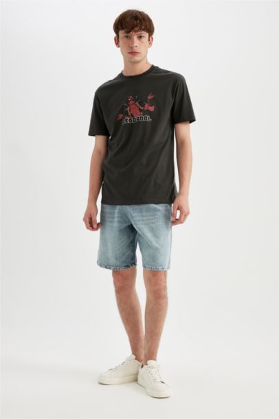 T-Shirt coupe régulière à Col Rond imprimé deadpool