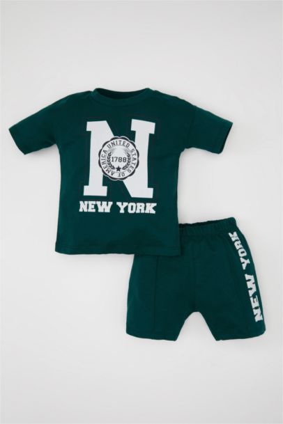 Ensemble de T-Shirt Manches Courtes et Short pour Bébé Garçon