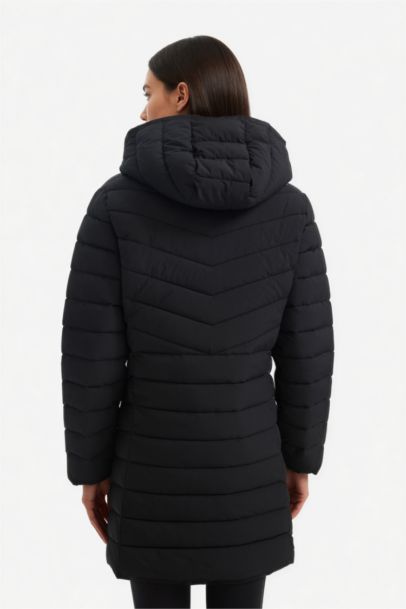 قمصلة نفخ قصة عادية مقاوم للماء بغطاء للرأس من DeFactoFit