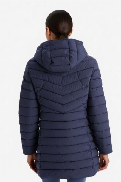 Su İtici Regular Fit Kapüşonlu Şişme Parka Mont