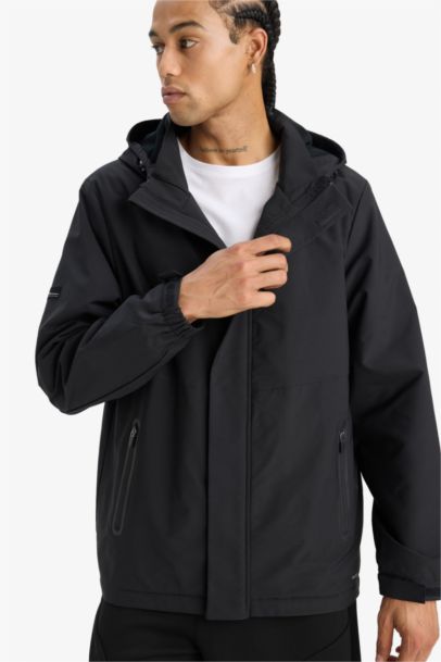 DeFactoFit Regular Fit Hooded Waterproof Rain Jacket