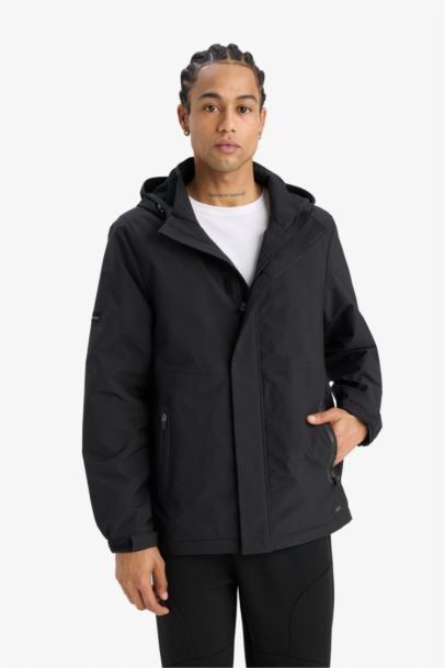 DeFactoFit Regular Fit Hooded Waterproof Rain Jacket