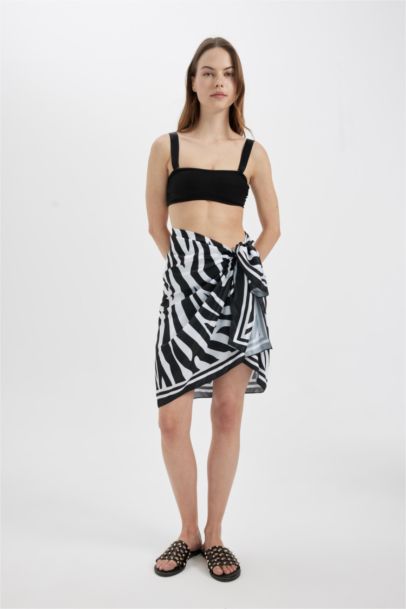 Patterned Satin Beachwear