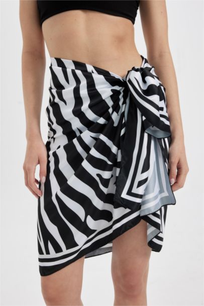 Patterned Satin Beachwear