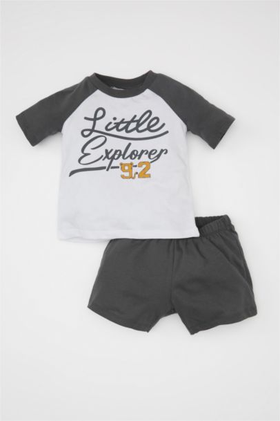 Baby Boy Slogan Printed 2 Piece Set