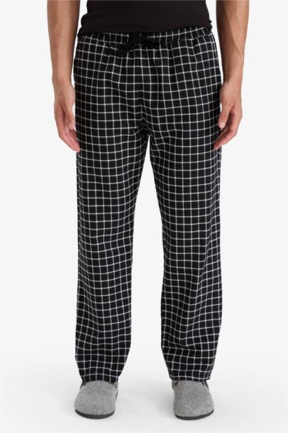Regular Fit Long Checked Pajama Bottoms