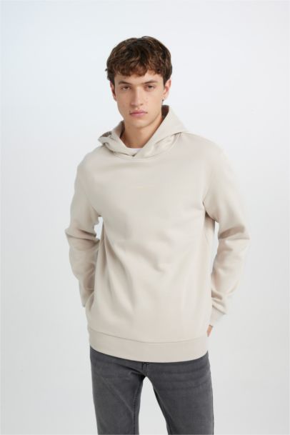 سويت شيرت مطبوع قصة عادية بكابيشون بيج