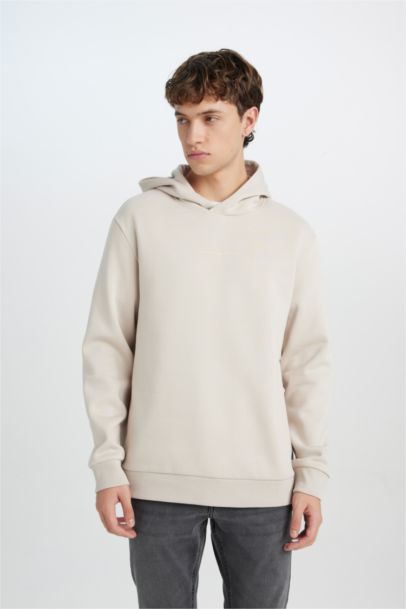 سويت شيرت مطبوع قصة عادية بكابيشون بيج