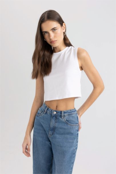 Crew Neck Crop Top