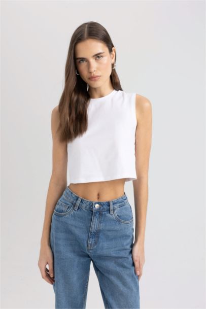 Crew Neck Crop Top