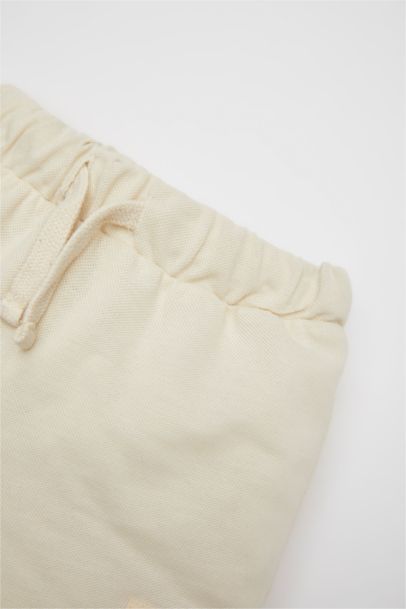 Baby Boy Regular Fit Label Printed Pique Shorts