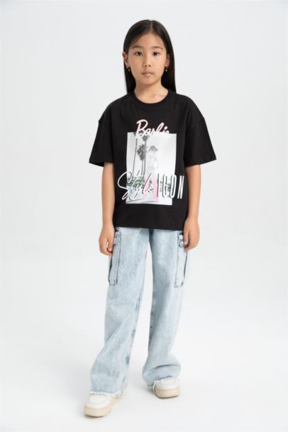 Girl Barbie Relax Fit Crew Neck Short Sleeve T-Shirt