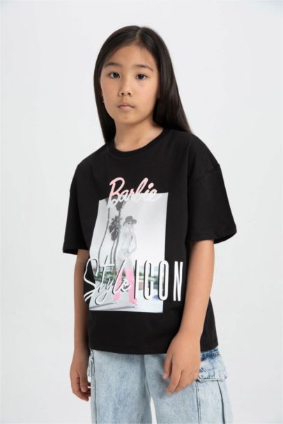 Girl Barbie Relax Fit Crew Neck Short Sleeve T-Shirt