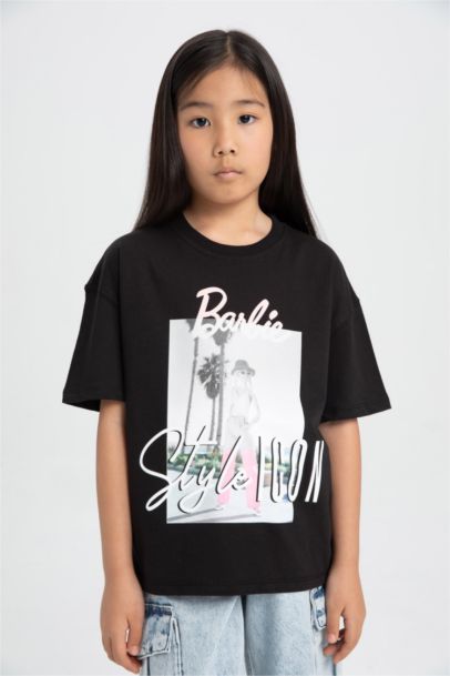 Girl Barbie Relax Fit Crew Neck Short Sleeve T-Shirt