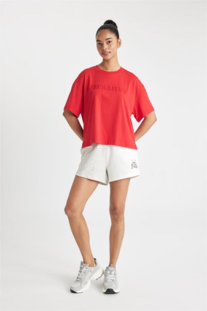 Thin Sweatshirt Fabric Short Leg Shorts