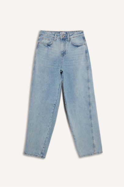 Carrot Fıt Yüksek Bel Bilek Boy Jean Yıkamalı Pantolon