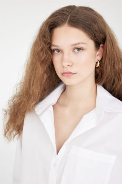 Woman 3 Piece Hoop Gold Earrings