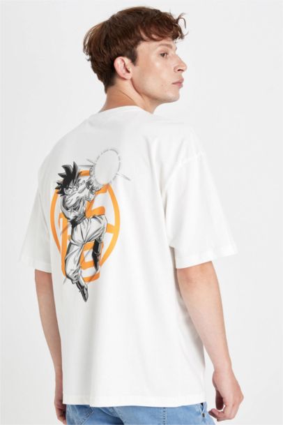 Oversize Fit Dragon Ball Crew Neck Printed Short Sleeve T-Shirt