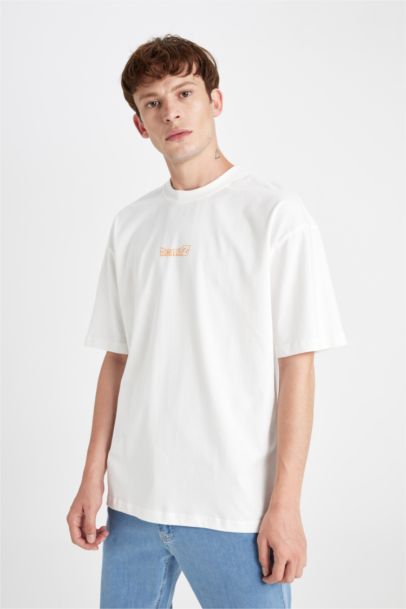 Oversize Fit Dragon Ball Crew Neck Printed Short Sleeve T-Shirt