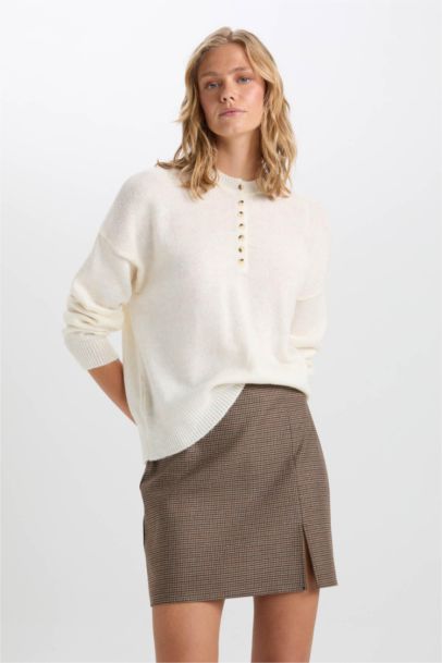 A Cut Plaid Normal Waist Mini Skirt