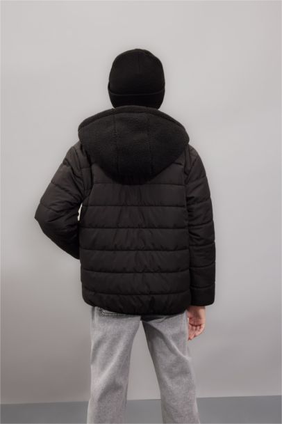 Boy Hooded Two Sided Puffer Jacket