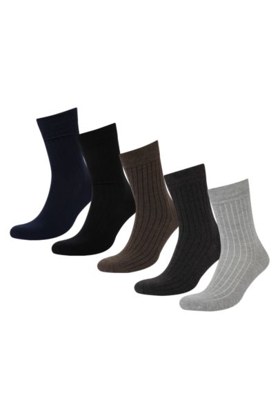 Lot de 5 paires de chaussettes longues en coton pour homme