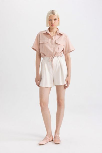 قميص كروب نص ردن ممزوج بالكتان