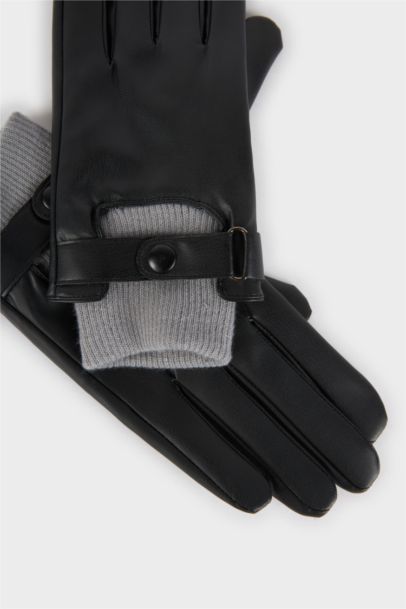 Kadın Suni Deri Eldiven