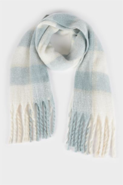 Woman Plaid Scarf