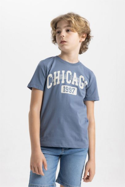 Boy Crew Neck Printed Short Sleeve T-Shirt