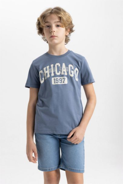 Boy Crew Neck Printed Short Sleeve T-Shirt