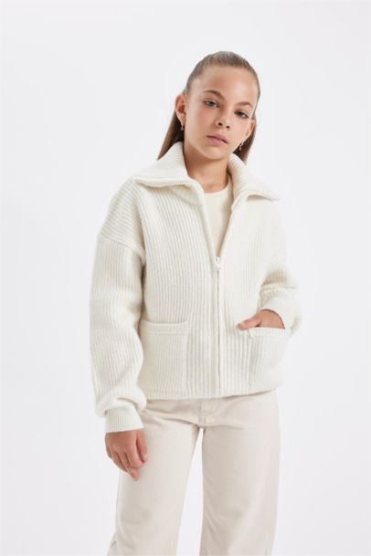 كارديجان بناتي للمدرسة واسع بسحاب