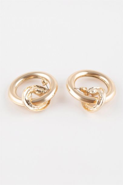 Woman Hoop Gold Earrings
