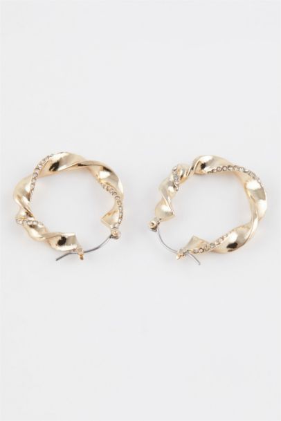Woman Hoop Gold Earrings