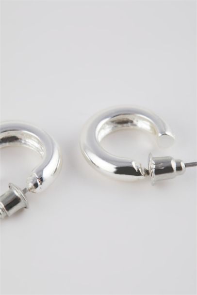 حلق حريمي فضي - 3 قطع