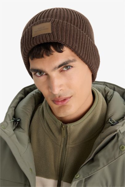 Boy Woven Labeled Beanie