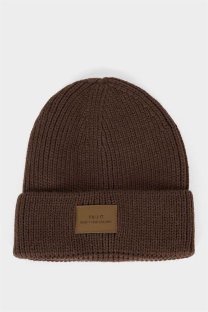 Boy Woven Labeled Beanie