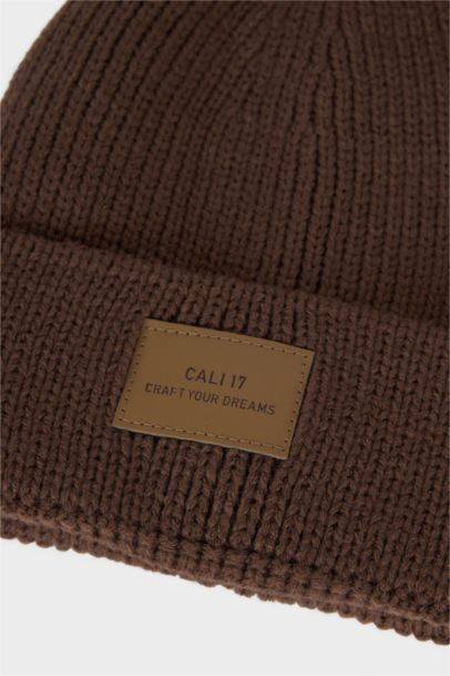 Boy Woven Labeled Beanie