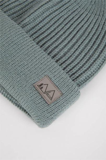 Erkek Etiket Baskılı Bere