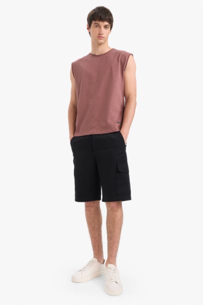 Cotton Boxy Fit Crew Neck Basic Tank Top