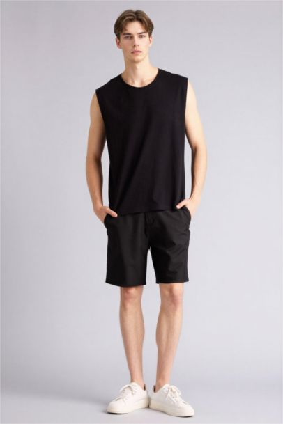 Cotton Boxy Fit Crew Neck Basic Tank Top