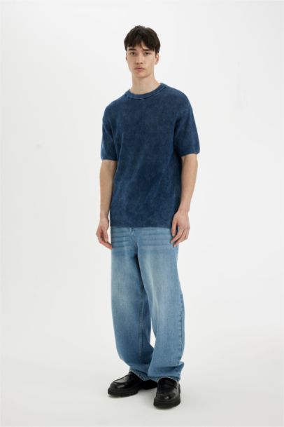 تيشيرت نص ردن قصة مريحة ممشط