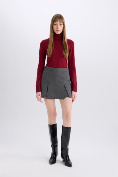 High Waist Pleated Casual Classic Skort